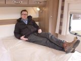 There's a great island bed in the rear of this fully-winterised Dethleffs – watch Practical Motorhome TV to see it for yourself
