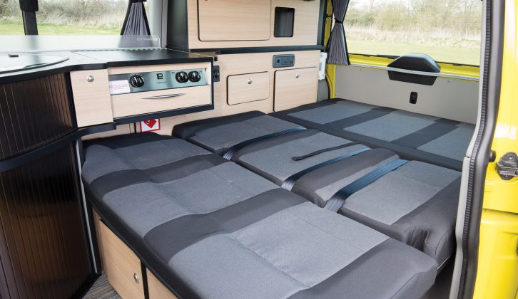 Danbury designed these safety-tested rear seats and large comfy bed in its VW campervan