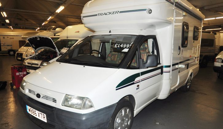 Our super saver is this 2000 (W) Auto-Trail Tracker, at £14,995 (£27,999 when new), a little gem based on the Scudo