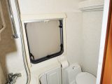 The Auto-Trail Tracker's washroom is full-size, even including a window to optimise ventilation