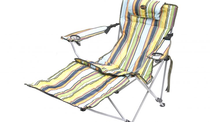 If you need a camping chair for eating and sunbathing, how about Easy Camp's Tera, with detachable leg-rest?