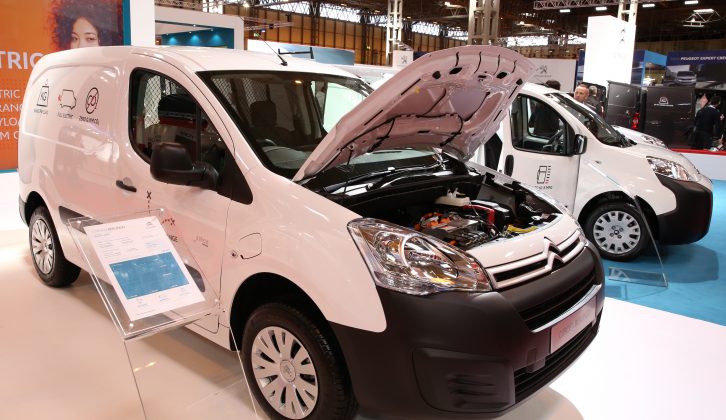An all-electric Berlingo mini-van was shown on the Citroën stand