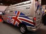 The LDV V80 van with a 2.5-litre 136bhp turbodiesel engine and an electric EV80 were on show