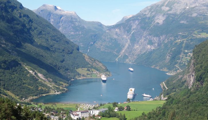 The Abbotts negotiated a few hairpin bends on their way to Geirangerfjord in Norway