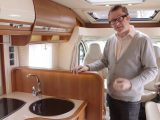 The Rapido 665f features the classic Continental layout with a half dinette and a V-shaped kitchen, as our Editor reveals in the latest episode of Practical Motorhome TV