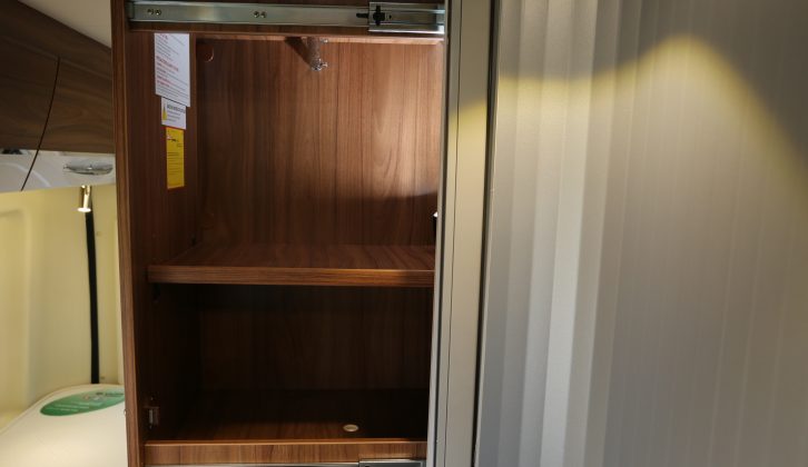 The innovative sliding wardrobe helps make best use of the available space