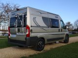 Metallic paint (£555), subtle graphics and tinted windows help make this a good-looking ’van – the cycle rack is a £220 option