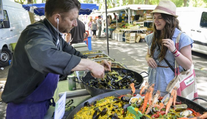 Save money by eating in your motorhome, picking up bargains in markets and discount stores so you still enjoy lovely local produce