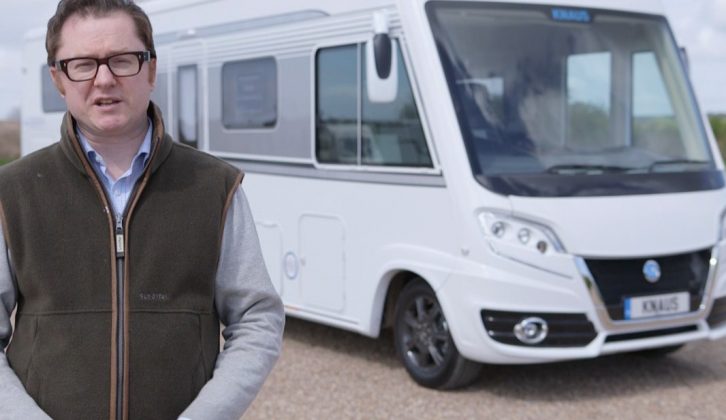 The Knaus Sun i 900 LEG boasts LED running lights, alloy wheels, satellite dish, coach-style wing mirrors and a service hatch