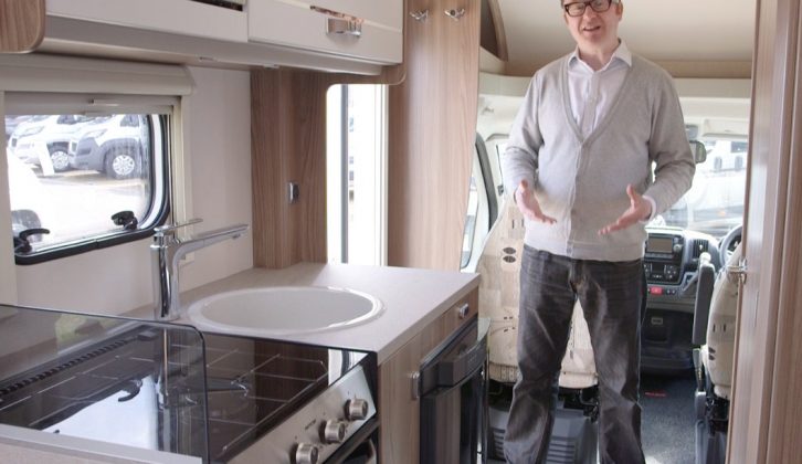The Swift Lifestyle 622 has a well equipped kitchen