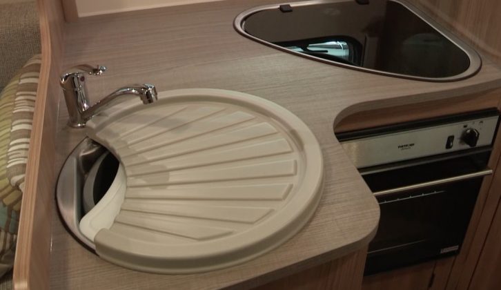Sink and hob covers make the most of the worktop space in the Bailey Approach Advance 640