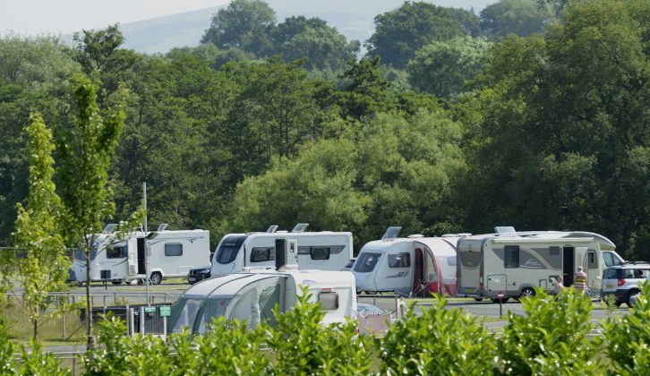 Pitch at Ludlow Touring Park, in our Top 100 Sites Guide 2016, when you visit Shropshire