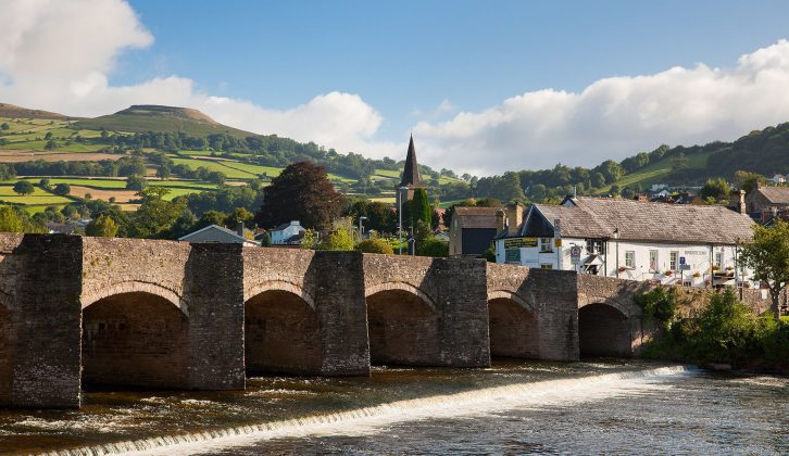 Crickhowell is best viewed from the River Usk – discover more when you visit Wales on your walking holidays