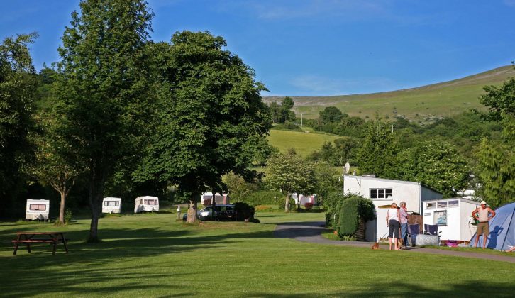 At the base of the Black Mountains you'll find Cwmdu Campsite – the perfect place to relax in your ’van after a long day walking and drinking in the views