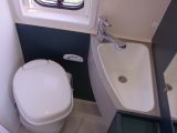 The Knaus BoxLife 600 M washroom is very compact