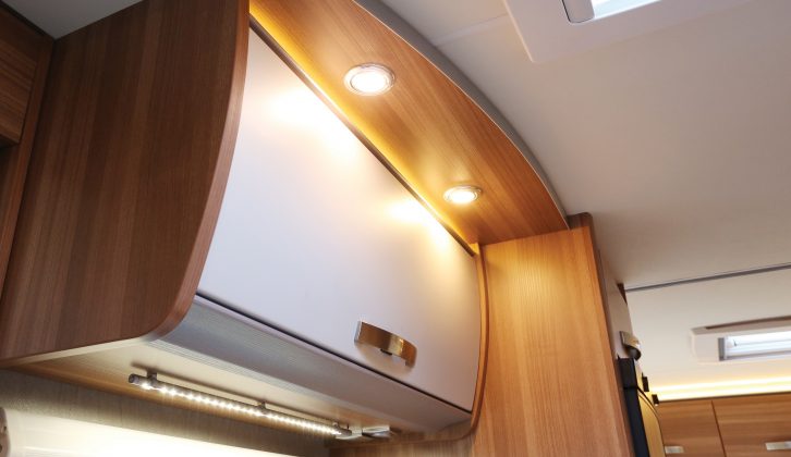 Light fantastic – we love the CaraCompact's two spotlights and the LED strip beneath the overhead locker