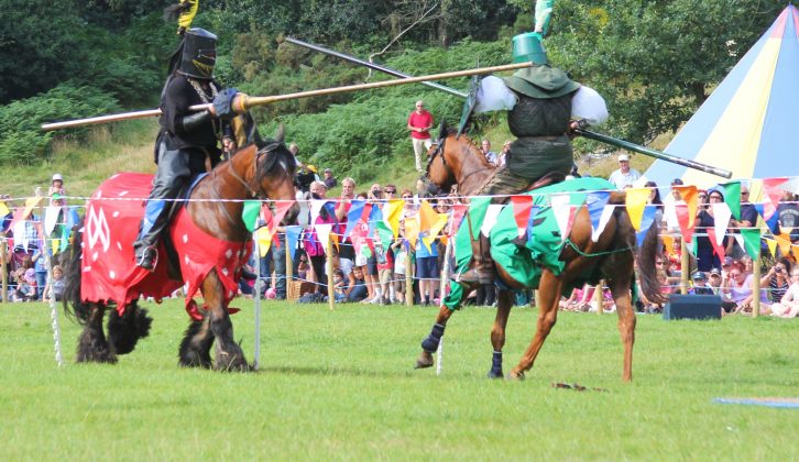 You can watch jousting at the Robin Hood Festival in Nottinghamshire