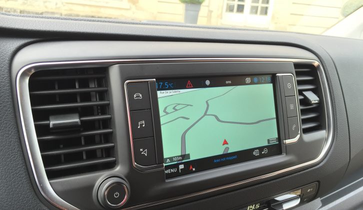 A clear, compact screen means it's easy to follow the sat-nav, which is also shown on the head-up display