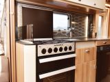 A separate grill and oven are de rigueur in a British-made motorhome, but this one was designed to not rattle while on the road