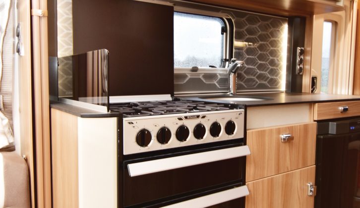 A separate grill and oven are de rigueur in a British-made motorhome, but this one was designed to not rattle while on the road