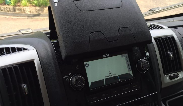 We're sure many buyers will welcome the Fiat Ducato's new smartphone/tablet holder