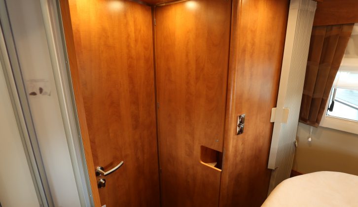 The double-door system for privacy in the washroom, as seen in this chic c-line, is another clever detail