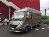 The bronze-bodied Hymer DuoMobil B-DL 534 has an MTPLM of under 3500kg, so anyone with a driving licence can drive it