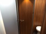 This fixed wooden toilet door is one of the 2017-season changes