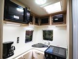 The kitchen occupies the offside rear corner of the Auto-Sleeper Stanway
