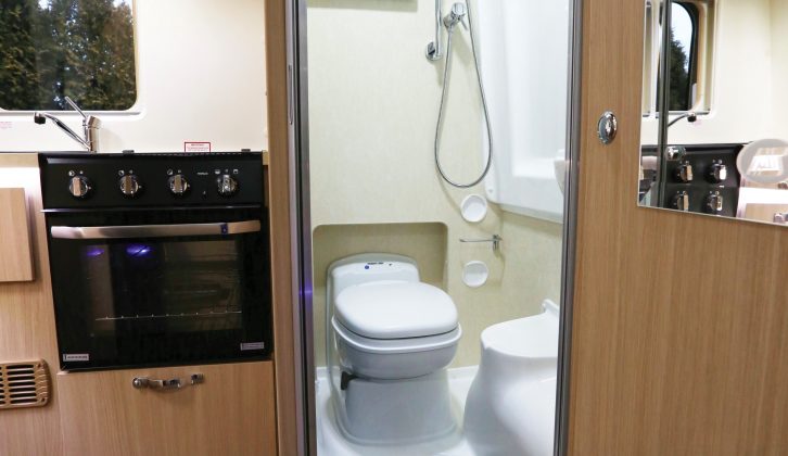 There's no doubt that the washroom is compact, but has all the essentials, while the 69-litre fresh-water tank should be large enough for touring couples