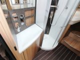 Attractive panelling, varied storage and a contemporary mixer tap are pleasing, and the integrated (no-plug) drainage really wows – read more in the Practical Motorhome Knaus Sun I 900 LEG review