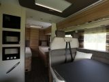 You can see the fixed twin single beds in the three-berth, 3500kg MTPLM Adria Coral Plus S 670 SLT
