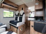 The 2017 Autocruise Select 164 has a front lounge/end washroom layout