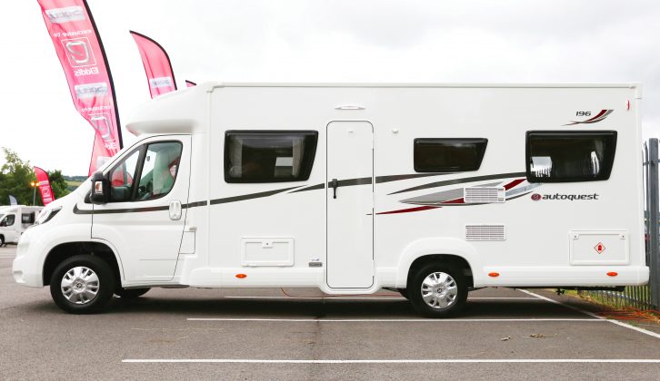 The Autoquest 196 is new for 2017 and succeeds the 180 as the only six-berth Elddis motorhome