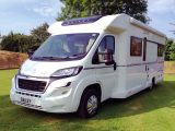 The four-berth Bailey Autograph 75-2 has a French bed and a parallel front lounge – read more in our 2017 preview of the Bailey motorhome range