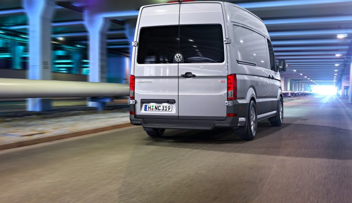 Power for the VW Crafter van comes from a 2.0-litre turbodiesel engine, paired with either an automatic or a manual gearbox