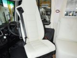 The cab chairs have plenty of adjustment, so anyone should be able to get comfortable