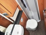 There is no denying that the Auto-Trail's offside-corner washroom is tight, but it is fully equipped