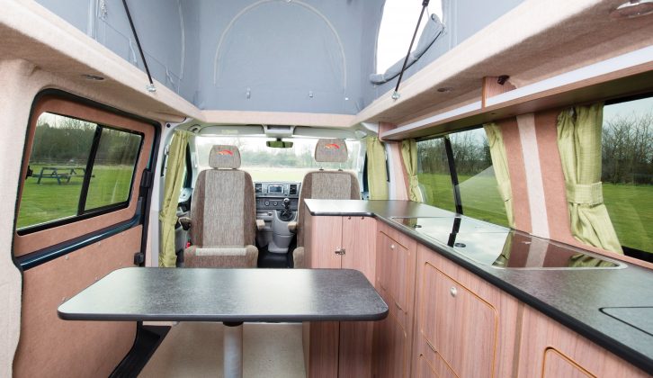 The longer wheelbase used for this model costs an extra £2000, but it creates a spacious living area
