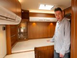 You won't run out of worktop space in this Hymer motorhome!