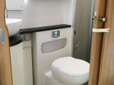 There’s good space around the cassette toilet, which swivels out of the way to allow access to the spacious shower compartment