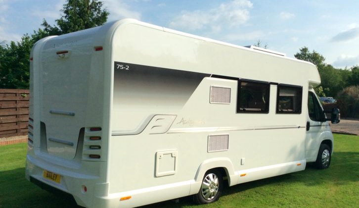The 2017 Bailey Autograph 75-2 stands 7.51m long and is 2.49m wide