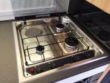 There's ample space even for larger pots and pans on the hob in this Bailey motorhome