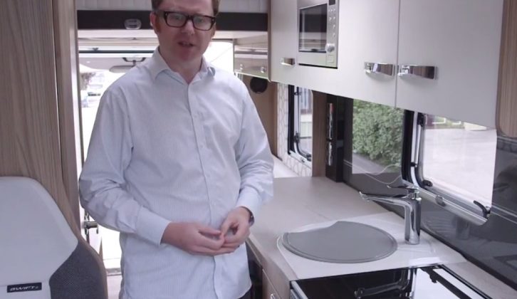 Despite its compact dimensions, the Rio has a generous kitchen – see it for yourself on Practical Motorhome TV
