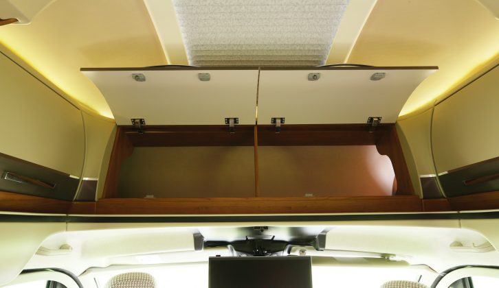 A plus point of opting for a Lo-Line roof is the addition of two extra overhead lockers above the cab, making 10 in total