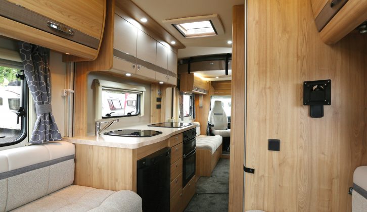 The only TV point in this Elddis motorhome is in the rear lounge