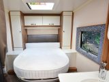 The Swift Escape 694's rear island bed is generous and it has a Duvalay mattress for extra comfort