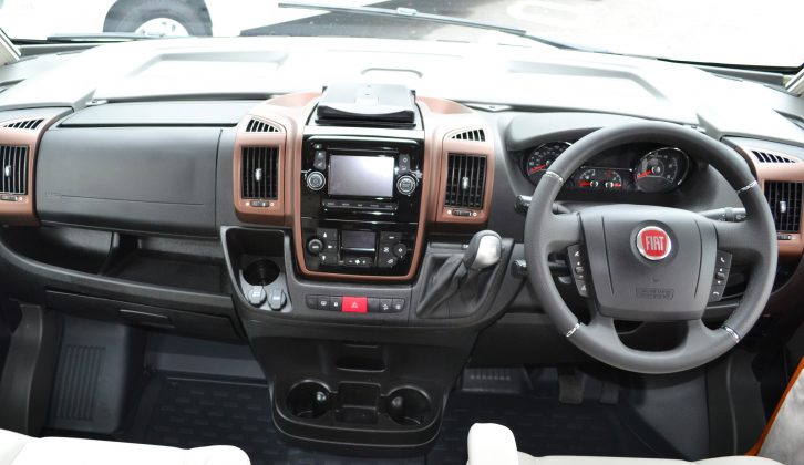 To our eyes, the brown infills on the dashboard look incongruous in an otherwise comfortable and refined cab area