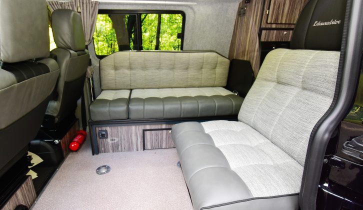 This camper van's lounge seating should be ample for a couple on tour – it’s large enough to allow four occupants to sit down and dine, too
