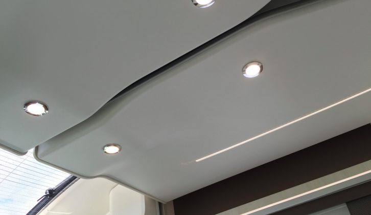 The drop-down beds in some motorhomes can obscure a lot of the incoming illumination, but not in the Chausson 630, thanks to LED lighting